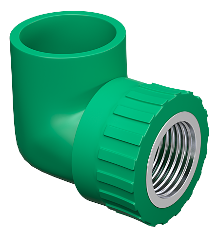 JOELHO 90° F/F COM INSERTO METÁLICO PPR