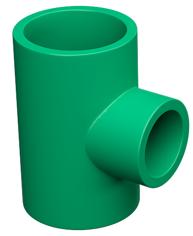 TÊ 90° F/F/F COM REDUÇÃO CENTRAL PPR